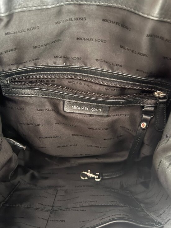 Michael Kors Sadie Black Leather Backpack Chain Detail main image 6